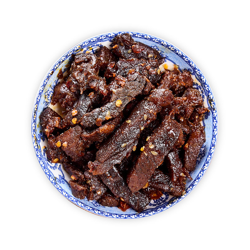 湖北恩施土家特产晓姚农夫麻辣牛肉干盒装休闲小零食熟食卤味