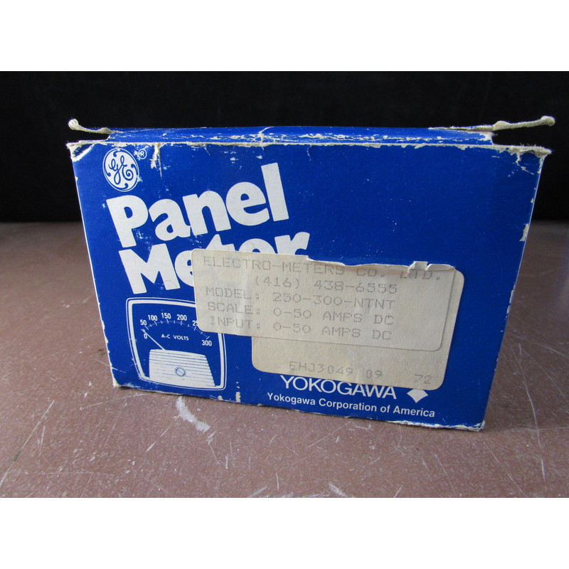 YOKOGAWA 0-50DC AMPS Panel Meter 250-300-NTNT / 250300NTNT