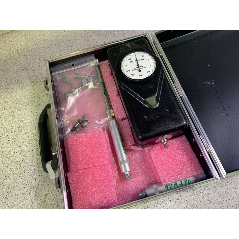Ametek Guage Dynamometer 200lbs capacity with accessories