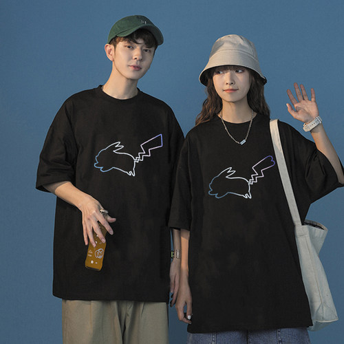 精灵宝可梦联名t恤pokemon all-stars神奇宝贝卡通动漫纯棉短袖服