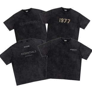 FOG复线ESSENTIALS短袖 高街水洗做旧纯棉宽松情侣潮牌百搭T恤 美式