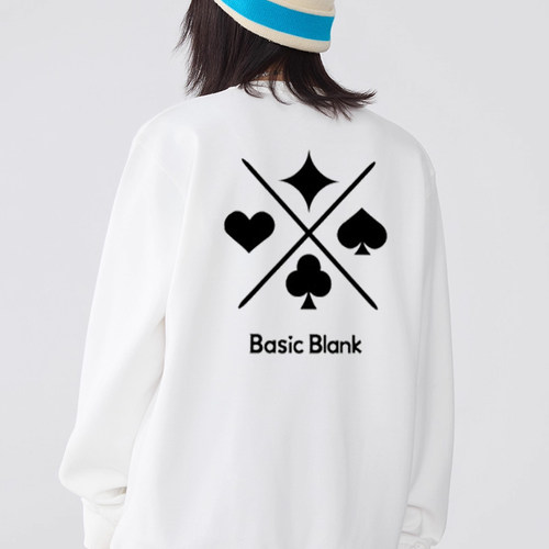 Don't bluff me德州扑克创意印花圆领卫衣27手牌Ollymurs美式长袖