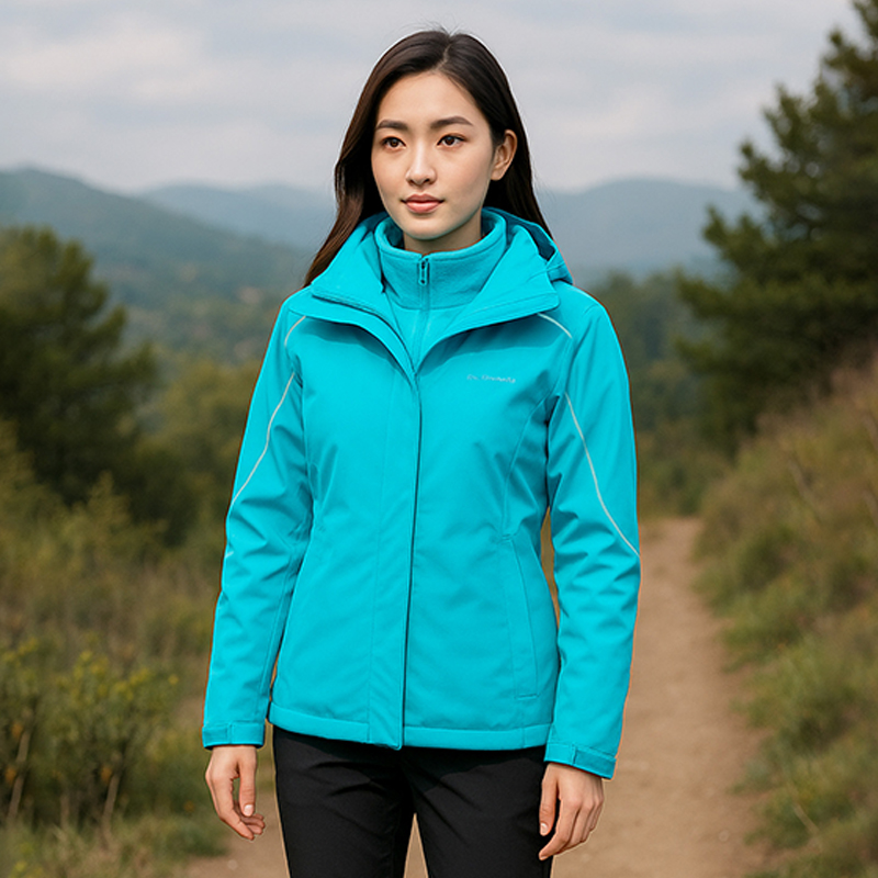 圣伯纳秋冬三合一户外冲锋衣女款外套女登山服防水保暖可拆卸运动