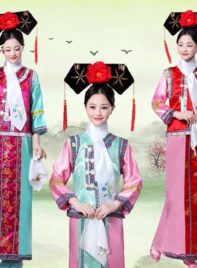 出租清朝格格装女古装甄嬛传还珠格格华妃服装反串大码贵妃旗装