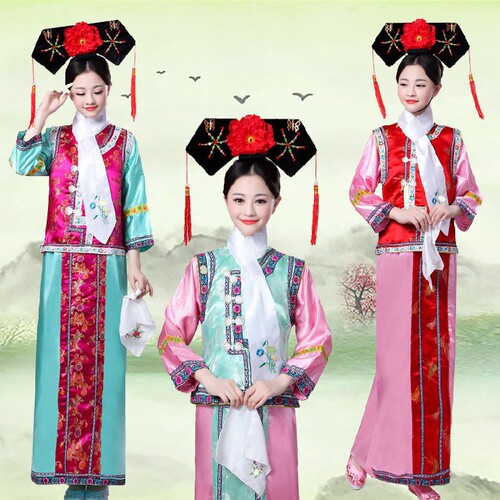 出租清朝格格装女古装甄嬛传还珠格格华妃服装反串大码贵妃旗装