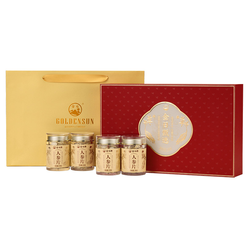 金日人参片25g*4罐送长辈爸妈领导滋补营养品长白山人参切片礼盒,传统滋补营养品,人参/园参及其制品,淘宝优惠券,粉丝福利购,淘宝优惠卷