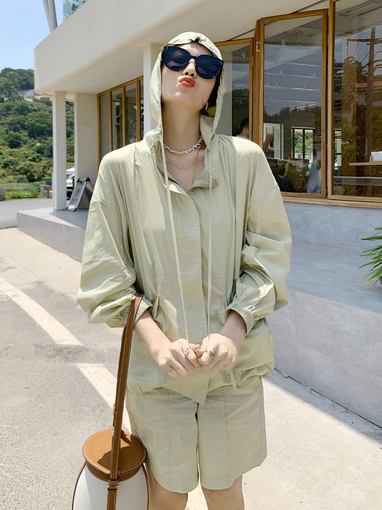 MEIYANG[클리어아웃 세일]JASMINE MINT TEA SET ICE FUMEI SHORTS JACKET 자켓
