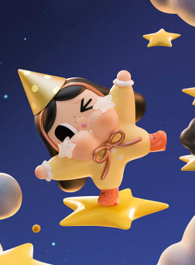 正版POPMARTCRYBABY出走的月亮系列手办盲盒摆件礼物