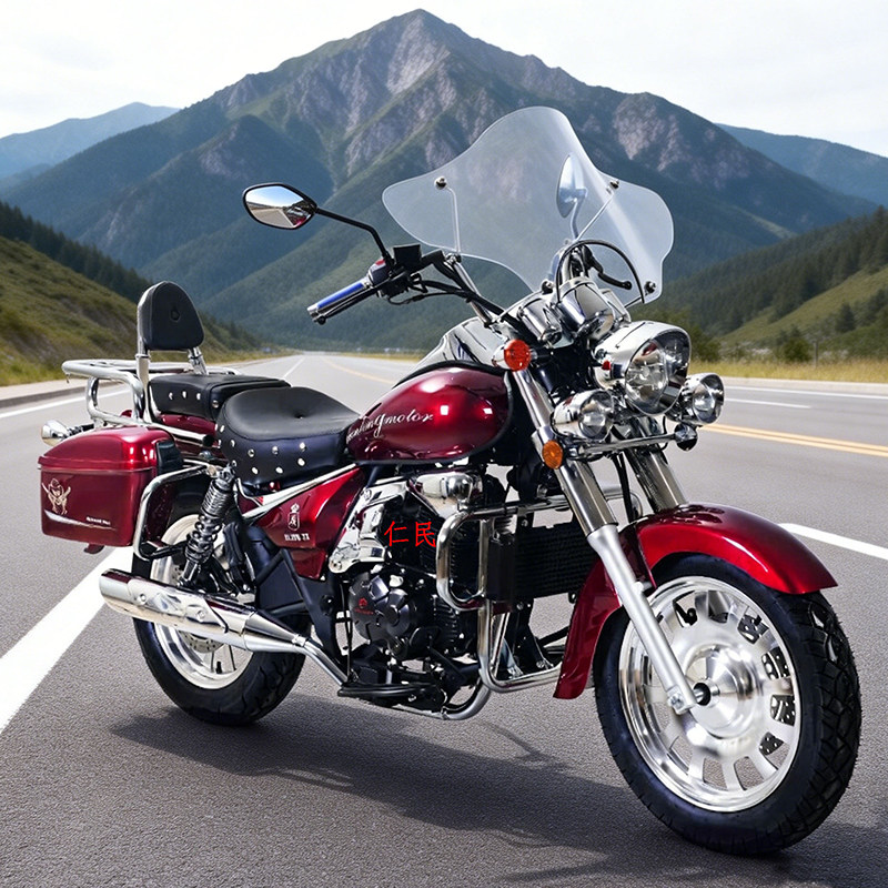 新重机车风暴太子摩托车整车可上牌越野大越野哈雷喜力大道滑翔