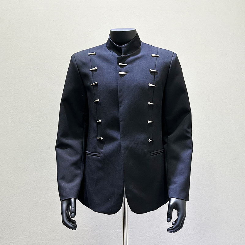 新中式立领金属男士西服外套