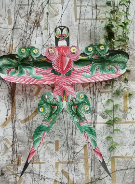 传统风筝五鱼瘦燕纸鸢竹子骨架