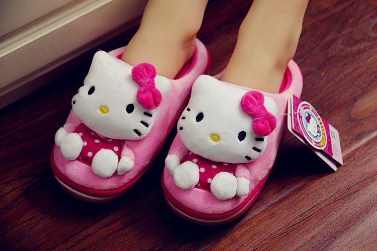 Pantoufles enfants en autre HELLOKITTY pour hiver - semelle autre - Ref 1011967 Image 4