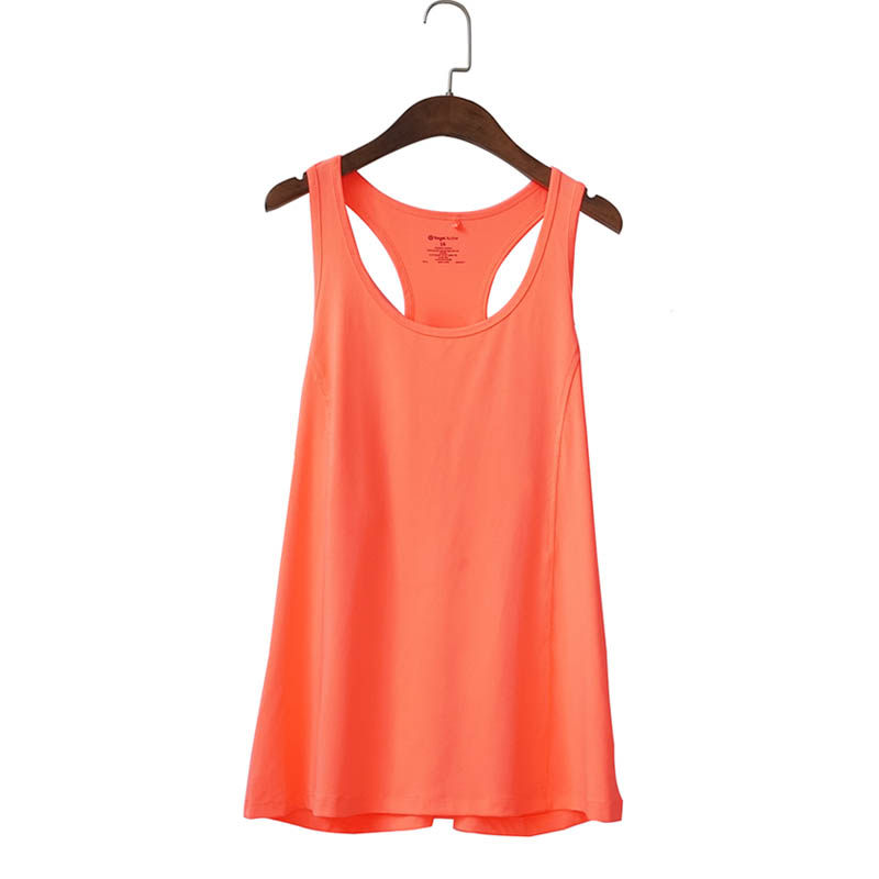 夏季户外运动无袖跑步女透气瑜伽背心圆领工字休闲健身服宽松上衣
