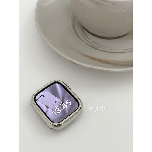cosyacc适用苹果手表电镀pc边框镂空保护壳iwatch91011代se保护套