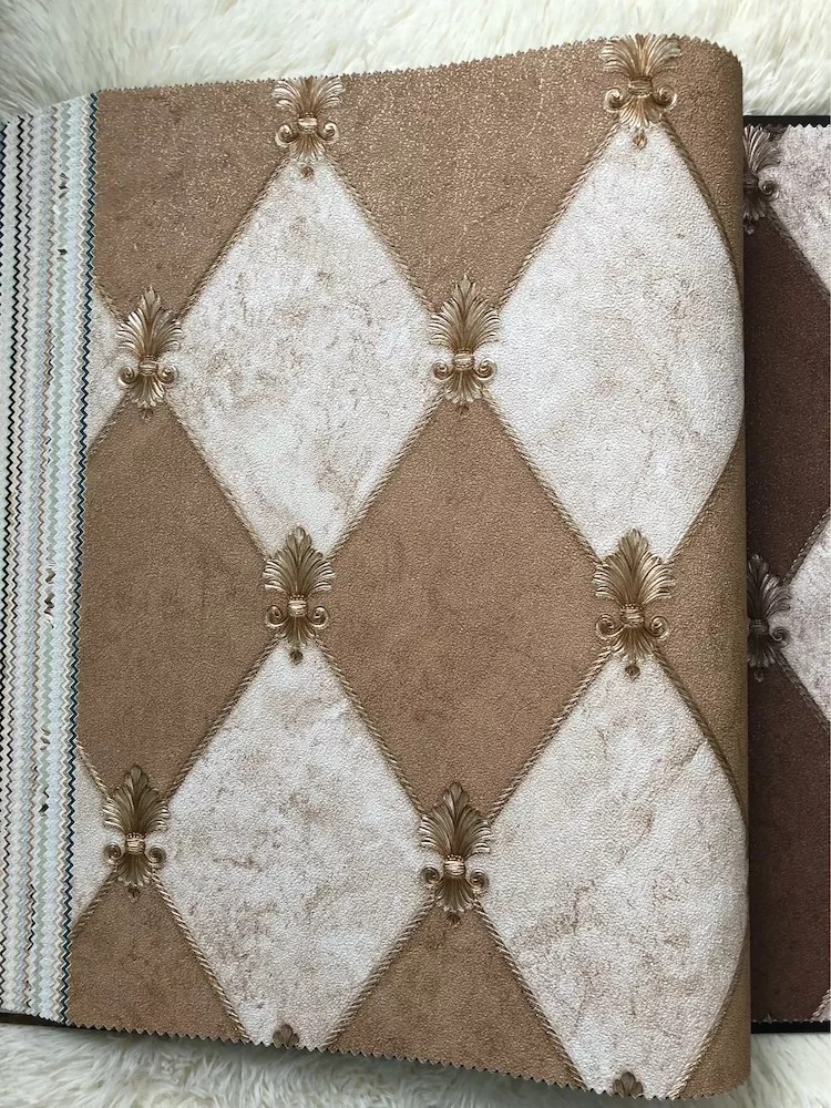 新款墨客三甲素色大理石纹现代简约菱形壁纸客厅卧室沙发背景墙纸