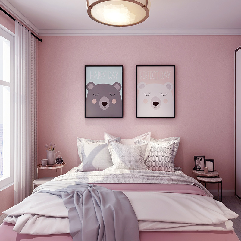 卧室粉色宿舍少女心风大学生墙纸