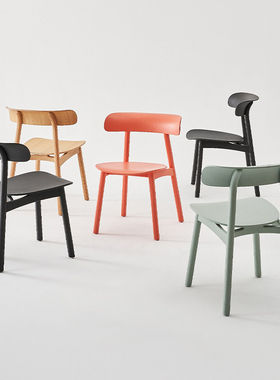 sort中国间则Yǎng Chair仰椅实木餐椅餐厅书房靠背椅莫兰迪色系