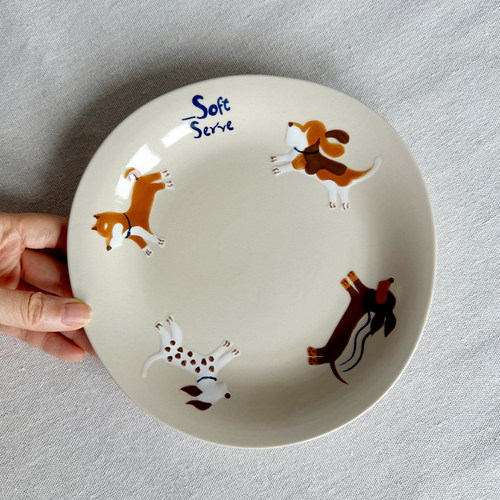 SoftServe奔跑小狗陶瓷餐盘礼盒