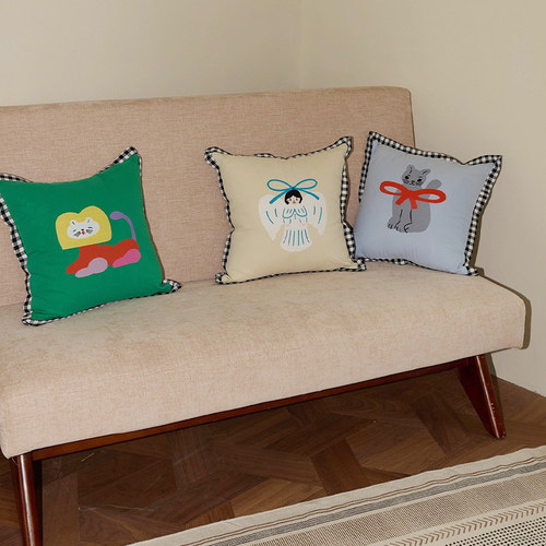 小房间刺绣抱枕复古沙发靠垫靠枕