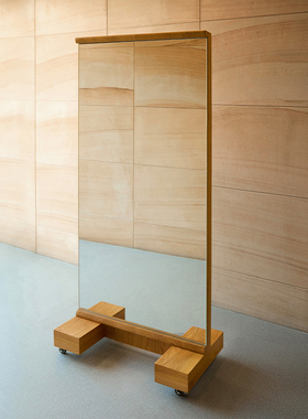 sort中国GASKA旋转移动落地穿衣镜实木屏风隔断镜子复古MEANDROS