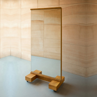 sort中国GASKA旋转移动落地穿衣镜实木屏风隔断镜子复古MEANDROS