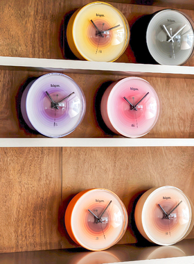 sort中国bigm可爱渐变太空泡泡钟创意静音挂钟现代时尚popo clock