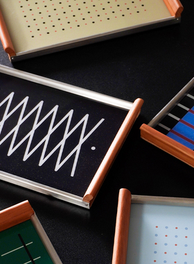 sort中国cont.复古装饰托盘茶盘首饰盘桌面置物收纳盘棋盘格条纹