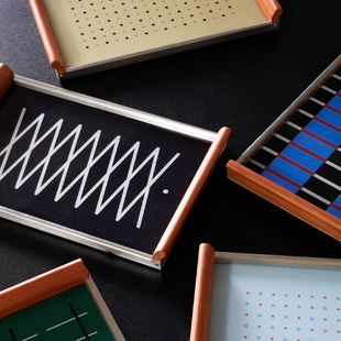 sort中国cont.复古装 饰托盘茶盘首饰盘桌面置物收纳盘棋盘格条纹