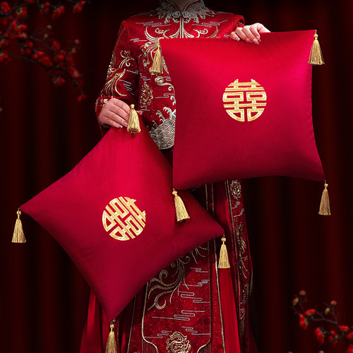 结婚抱枕一对婚庆婚房压床