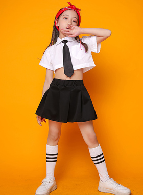 六一儿童爵士舞演出服女童架子鼓模特走秀街舞套装啦啦队操表演服