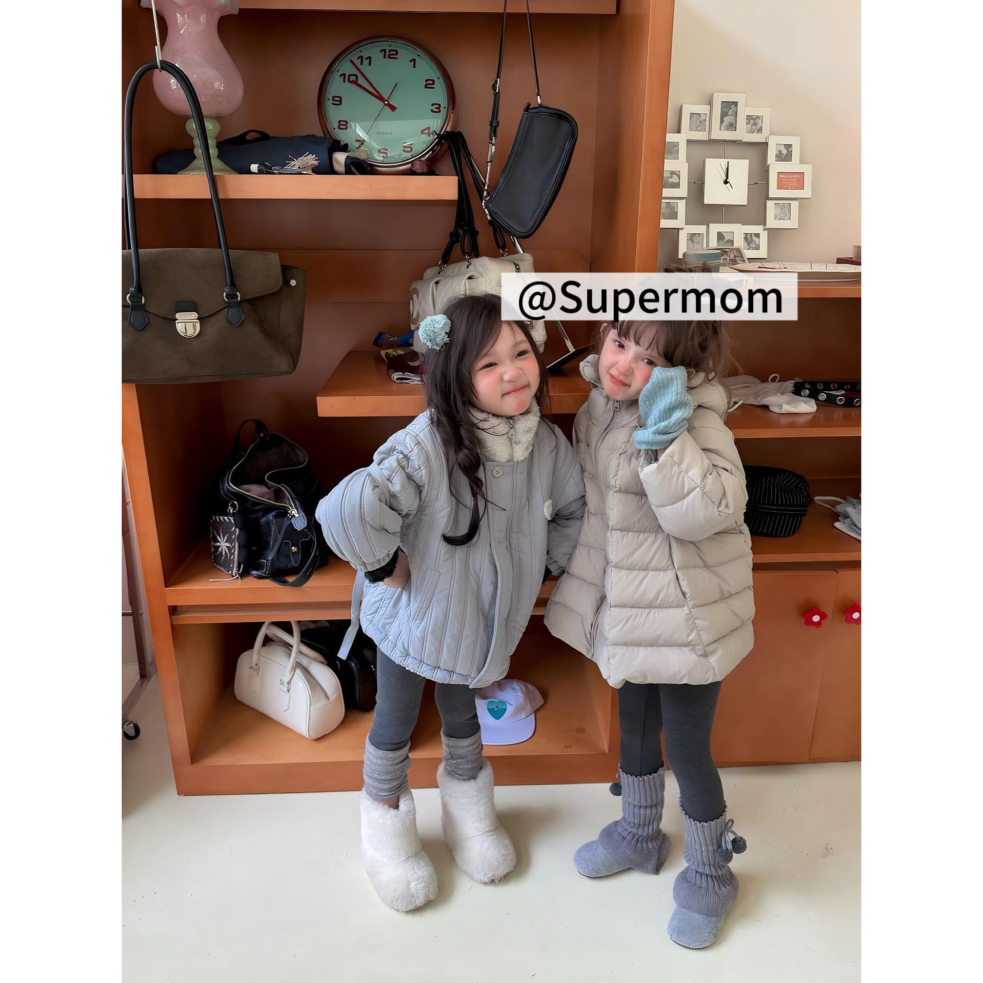 女童26冬季羊羔领加厚棉服外套
