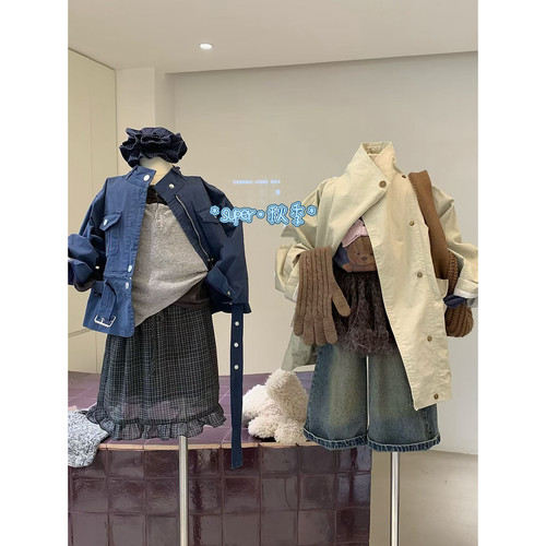 女童26秋季韩版工装夹克休闲外套