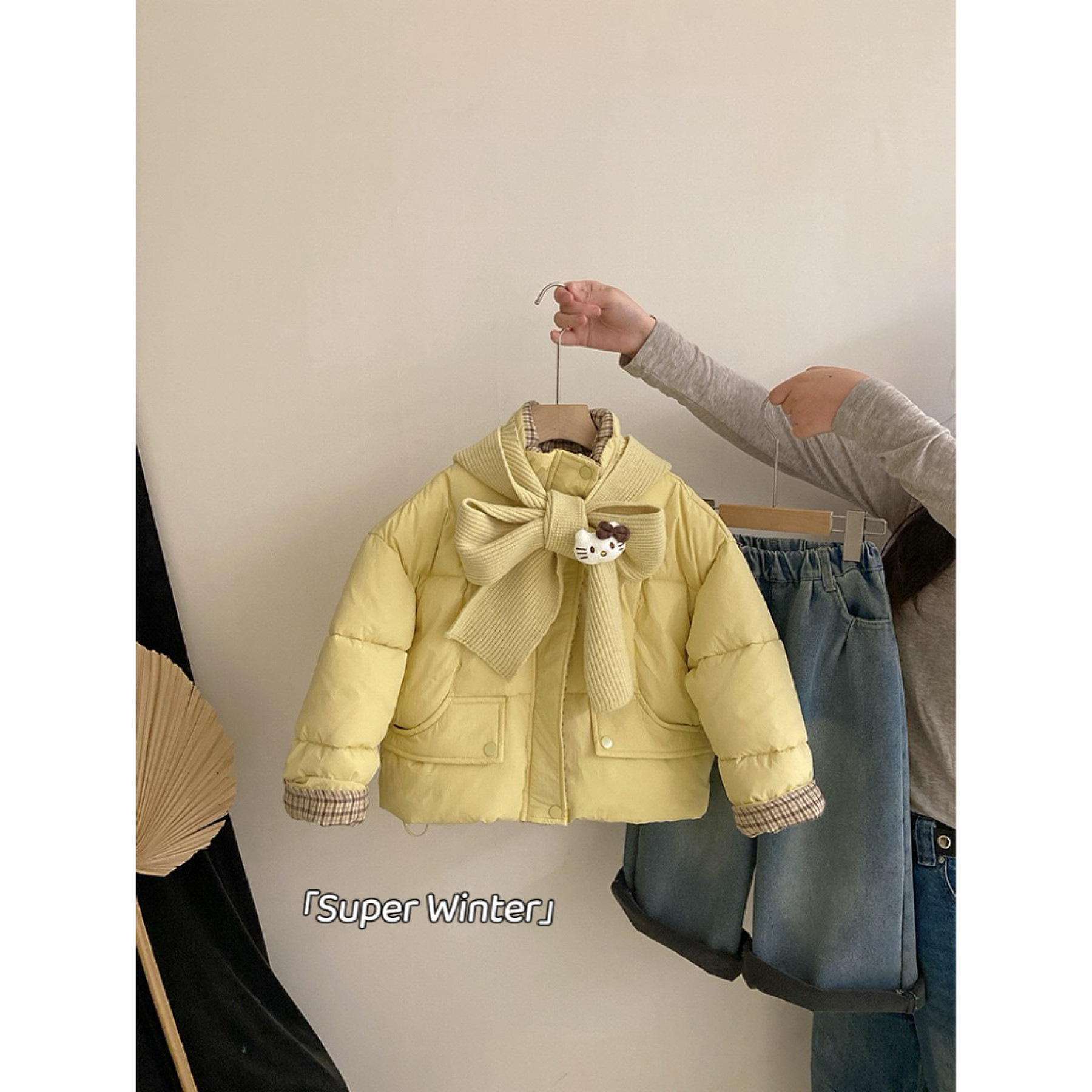 女童冬季韩版夹棉棉服外套