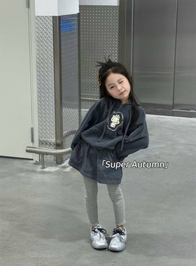 女童秋季韩版卡通印花连帽卫衣
