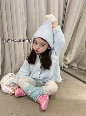 女童秋季水貂绒连帽外套
