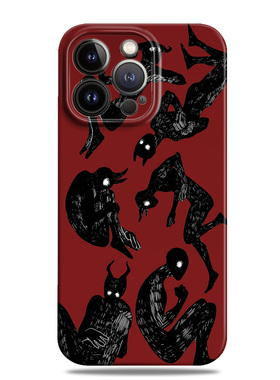 恶魔之舞暗黑小众适用苹果15promax手机壳13小米14华为mate60菲林p70荣耀200红色nova12一加oppo全包vivo三星