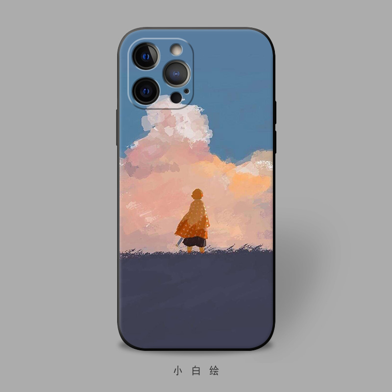 苹果简约风侠客小男孩插画手机壳