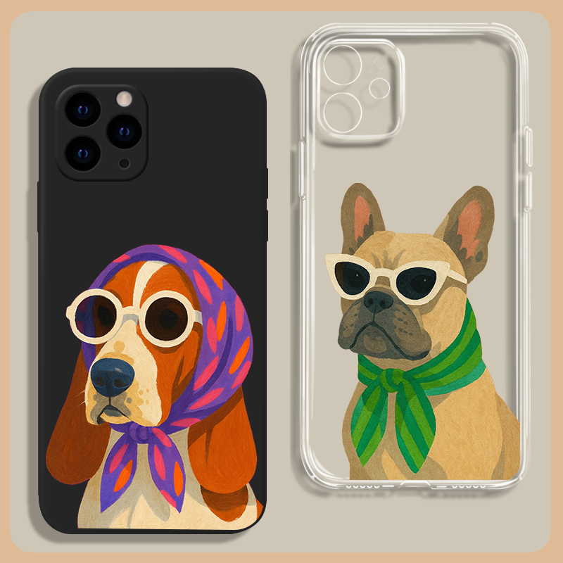 时尚狗狗搞怪法斗潮流手机壳趣味