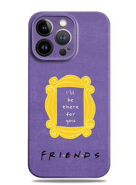 欧美风老友记适用苹果16promax手机壳15紫色门小米14华为mate60菲林p70荣耀200高级感nova13一加oppo全包vivo