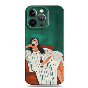 小酌休闲时光适用苹果16promax手机壳15文艺12小米14华为mate60菲林p70荣耀200高级感nova13一加oppo全包vivo