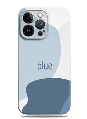 淡蓝色简约ins风适用苹果16promax手机壳15文艺13小米14华为mate60菲林p70荣耀200潮nova12一加oppo全包vivo