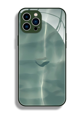 小鱼简约ins风绿色适用苹果16promax手机壳15小米14红米K80华为mate70液态玻璃nova13荣耀300潮oppo一加vivo