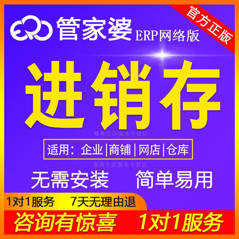 管家婆云ERP进销存系统软件 服装销售库存仓库财务管理收银网络版 网店/网络服务/软件 软件cd-key/序列号 原图主图