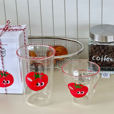 卡通可爱ins玻璃杯高颜值咖啡杯