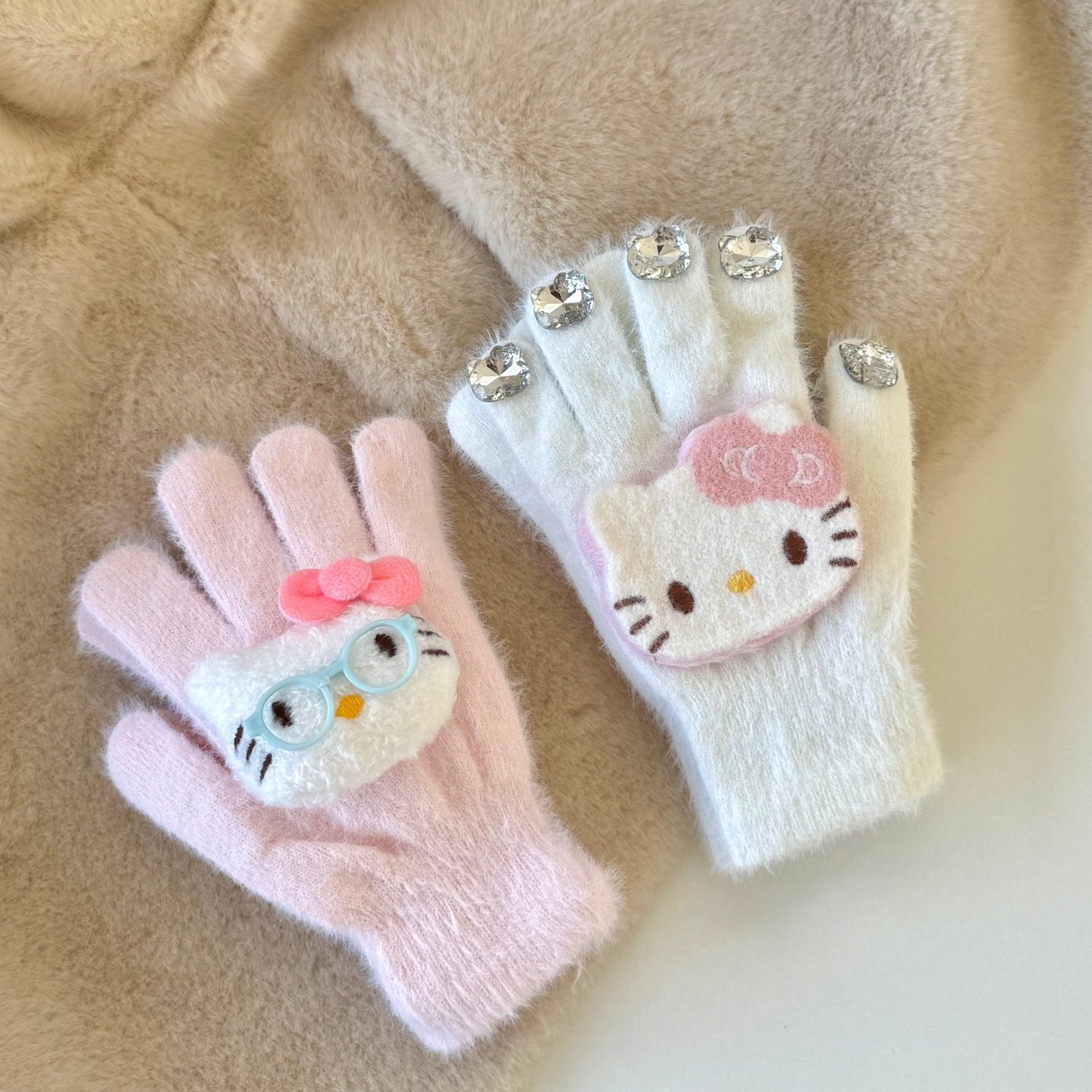 可爱少女心冬季秋冬保暖手套