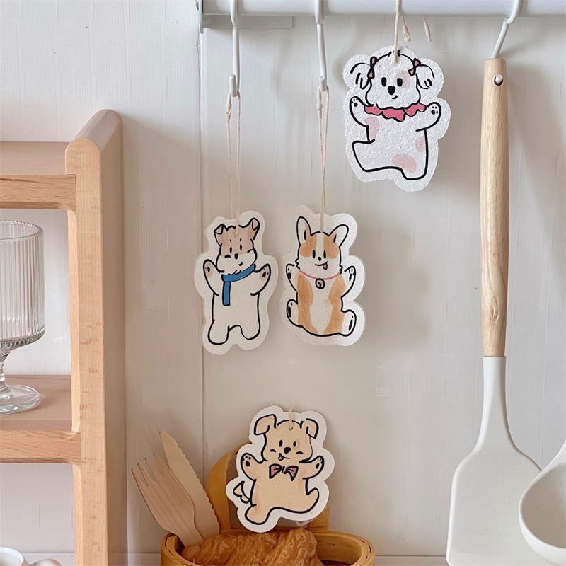 压缩去污木浆棉洗碗巾小狗天团