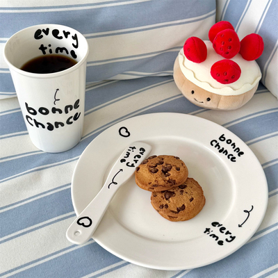 高级感法文简约陶瓷西餐盘咖啡杯