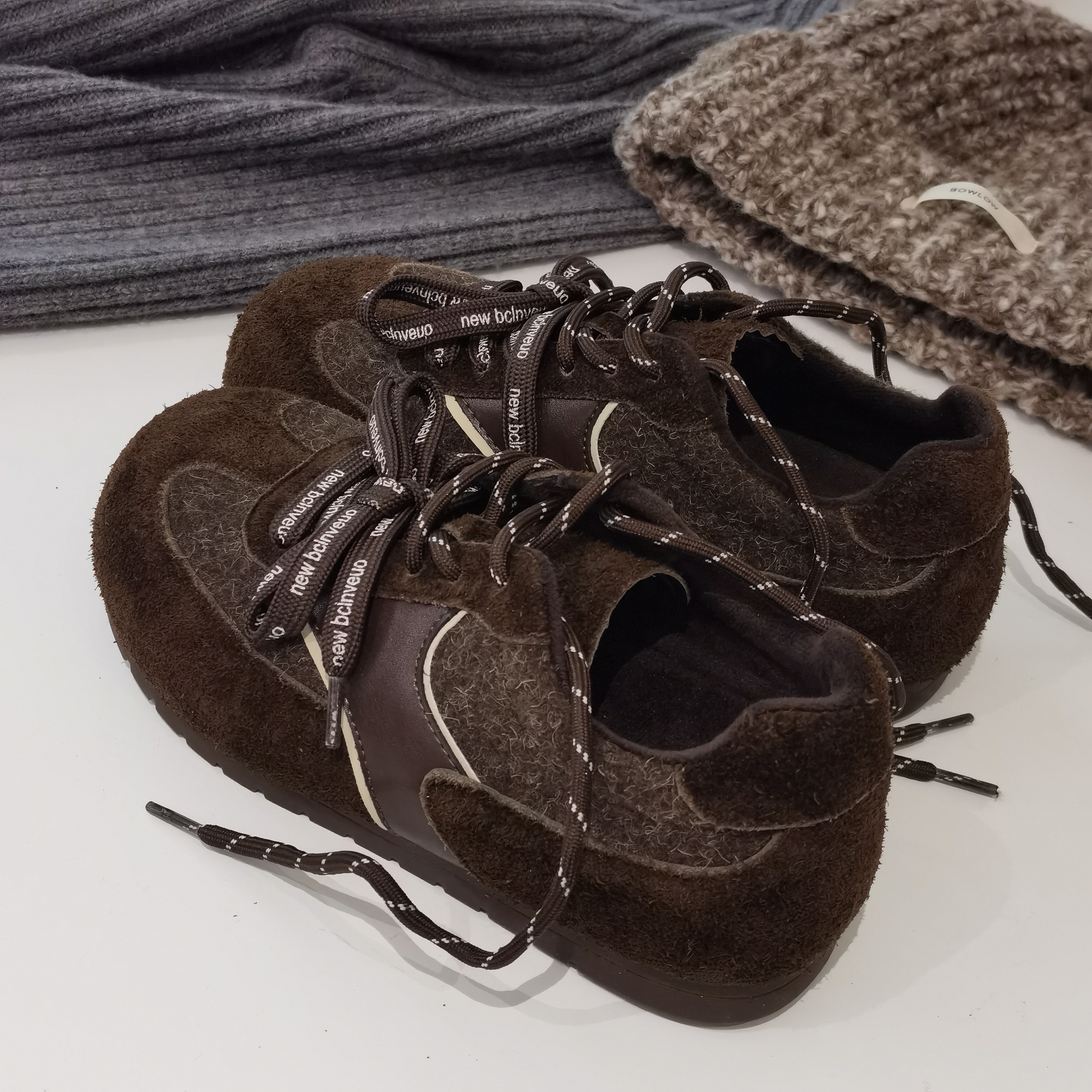 欧洲站韩版鞋内增高加绒德训鞋真皮休闲鞋厚底鞋街头潮板鞋4008B