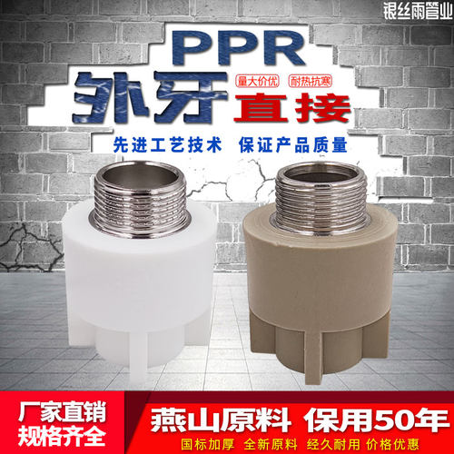 ppr外牙直接4分20热熔水管
