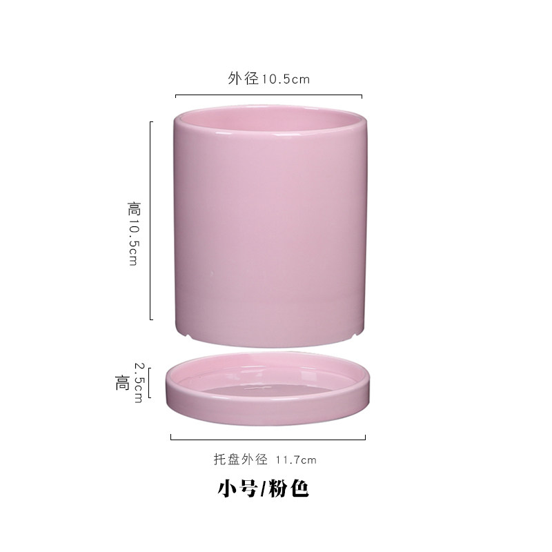 北欧简约透气陶瓷花盆室内图片